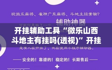 开挂辅助工具“微乐山西斗地主有挂吗(透视)”开挂辅助脚本+详细开挂安装教程