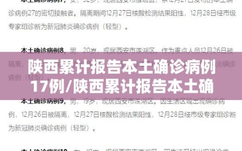 陕西累计报告本土确诊病例17例/陕西累计报告本土确诊病例17例