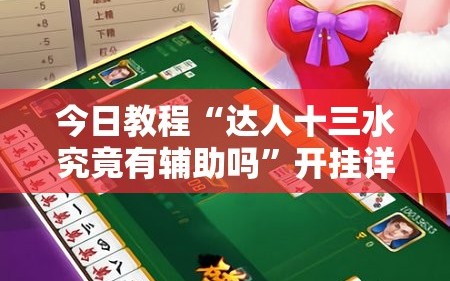 今日教程“达人十三水究竟有辅助吗”开挂详细教程