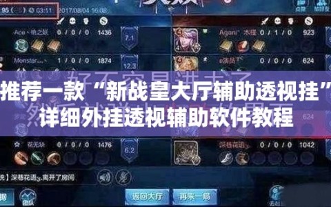 推荐一款“新战皇大厅辅助透视挂”详细外挂透视辅助软件教程