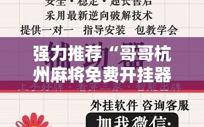 强力推荐“哥哥杭州麻将免费开挂器”细辅助教程分享