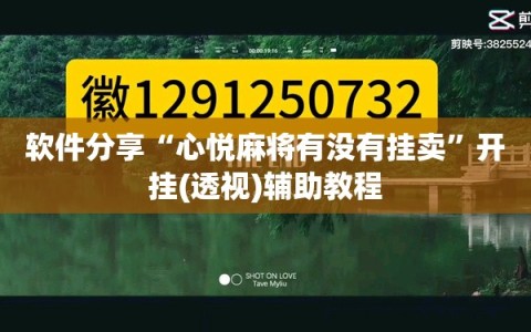 软件分享“心悦麻将有没有挂卖”开挂(透视)辅助教程
