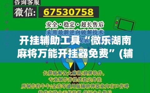 开挂辅助工具“微乐湖南麻将万能开挂器免费”(辅助神器)开挂详细教程