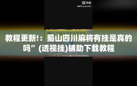 教程更新!：蜀山四川麻将有挂是真的吗”(透视挂)辅助下载教程