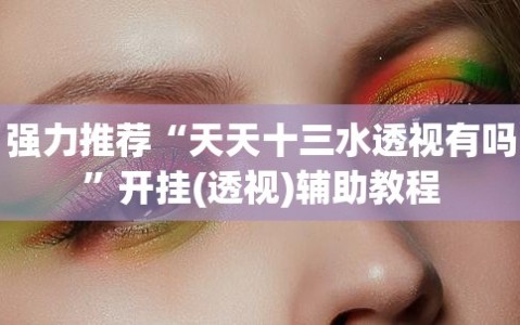 强力推荐“天天十三水透视有吗”开挂(透视)辅助教程