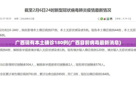 广西现有本土确诊180例(广西目前病毒最新消息)