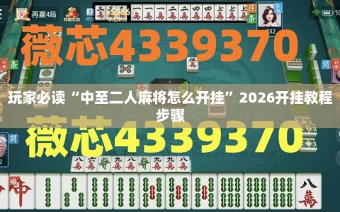 玩家必读“中至二人麻将怎么开挂”2026开挂教程步骤