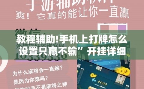 教程辅助!手机上打牌怎么设置只赢不输”开挂详细教程