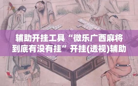 辅助开挂工具“微乐广西麻将到底有没有挂”开挂(透视)辅助教程