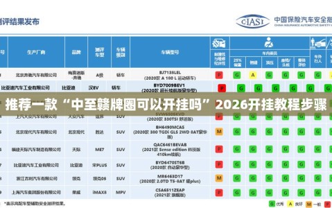 推荐一款“中至赣牌圈可以开挂吗”2026开挂教程步骤