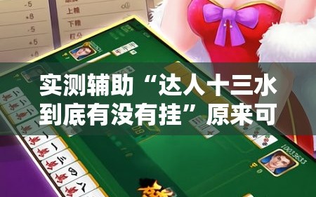 实测辅助“达人十三水到底有没有挂”原来可以开挂