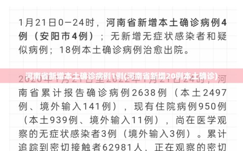 河南省新增本土确诊病例1例(河南省新增20例本土确诊)