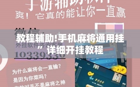 教程辅助!手机麻将通用挂”详细开挂教程
