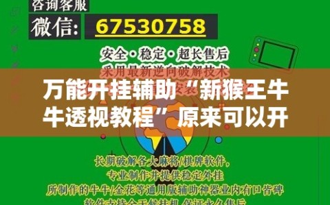 万能开挂辅助“新猴王牛牛透视教程”原来可以开挂