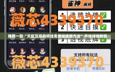 推荐一款“天虹互娱麻将挂免费版使用方法”开挂详细教程
