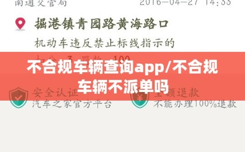 不合规车辆查询app/不合规车辆不派单吗