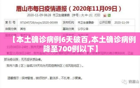 【本土确诊病例6天破百,本土确诊病例降至700例以下】