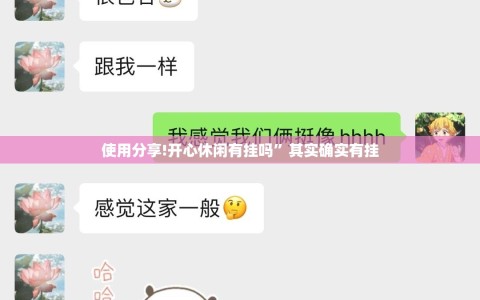 使用分享!开心休闲有挂吗”其实确实有挂