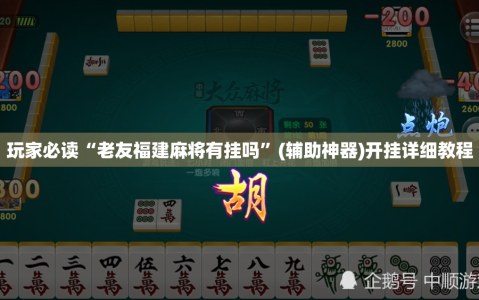 玩家必读“老友福建麻将有挂吗”(辅助神器)开挂详细教程