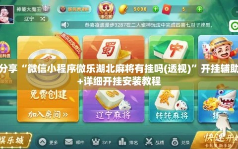 教程分享“微信小程序微乐湖北麻将有挂吗(透视)”开挂辅助脚本+详细开挂安装教程