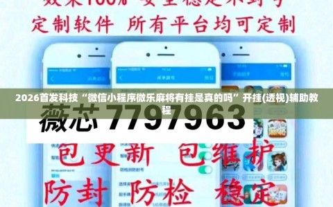 2026首发科技“微信小程序微乐麻将有挂是真的吗”开挂(透视)辅助教程