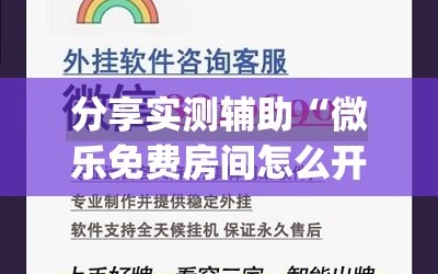 分享实测辅助“微乐免费房间怎么开挂”开挂(透视)辅助神器