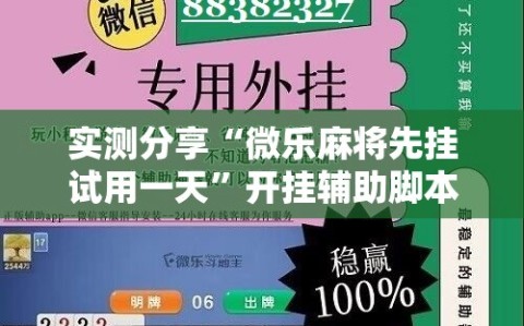 实测分享“微乐麻将先挂试用一天”开挂辅助脚本+详细开挂安装教程