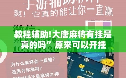 教程辅助!大唐麻将有挂是真的吗”原来可以开挂