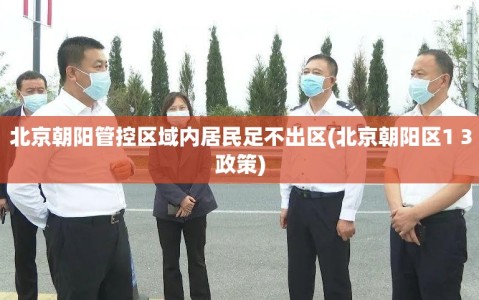 北京朝阳管控区域内居民足不出区(北京朝阳区1 3政策)