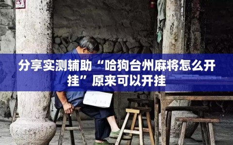 分享实测辅助“哈狗台州麻将怎么开挂”原来可以开挂