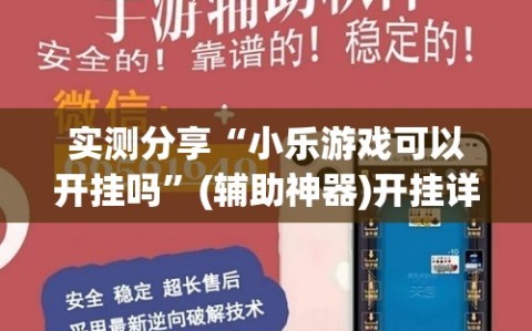 实测分享“小乐游戏可以开挂吗”(辅助神器)开挂详细教程