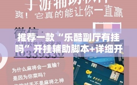 推荐一款“乐酷副厅有挂吗”开挂辅助脚本+详细开挂安装教程