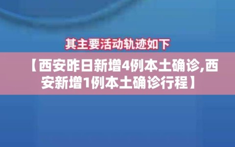 【西安昨日新增4例本土确诊,西安新增1例本土确诊行程】