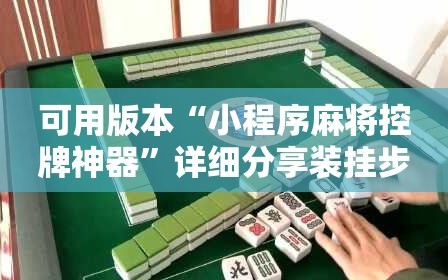 可用版本“小程序麻将控牌神器”详细分享装挂步骤