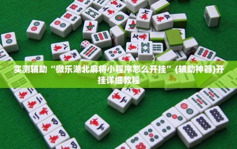 实测辅助“微乐湖北麻将小程序怎么开挂”(辅助神器)开挂详细教程