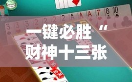 一键必胜“财神十三张透视软件下载”原来可以开挂