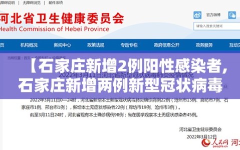 【石家庄新增2例阳性感染者,石家庄新增两例新型冠状病毒】