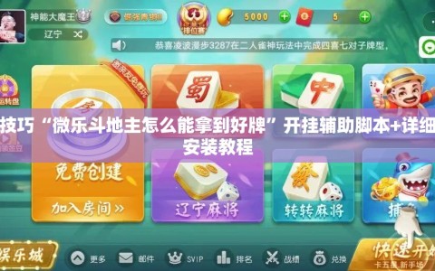 开挂技巧“微乐斗地主怎么能拿到好牌”开挂辅助脚本+详细开挂安装教程