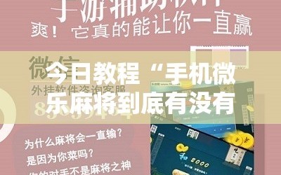 今日教程“手机微乐麻将到底有没有挂”开挂详细教程