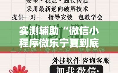 实测辅助“微信小程序微乐宁夏到底有没有挂”详细开挂教程