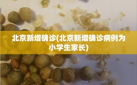 北京新增确诊(北京新增确诊病例为小学生家长)