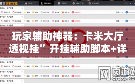 玩家辅助神器：卡米大厅透视挂”开挂辅助脚本+详细开挂安装教程