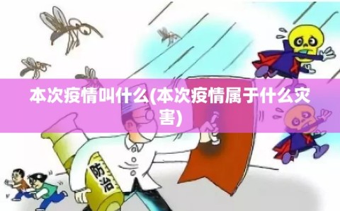 本次疫情叫什么(本次疫情属于什么灾害)