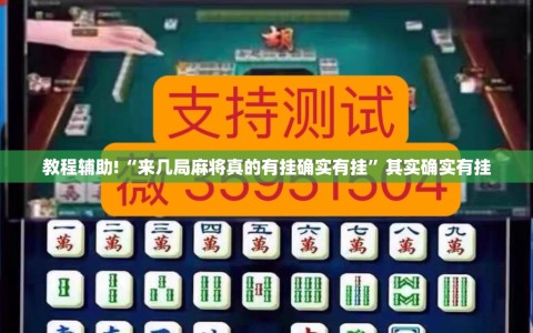 教程辅助!“来几局麻将真的有挂确实有挂”其实确实有挂