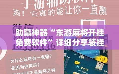 助赢神器“东游麻将开挂免费软件”详细分享装挂步骤