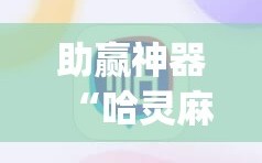 助赢神器“哈灵麻将记牌器通用版免费”(辅助神器)开挂详细教程
