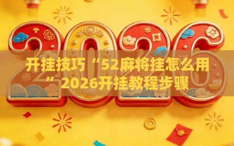 开挂技巧“52麻将挂怎么用”2026开挂教程步骤