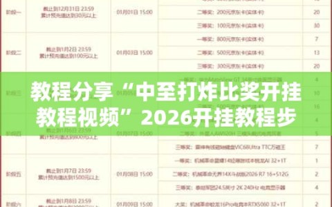 教程分享“中至打炸比奖开挂教程视频”2026开挂教程步骤