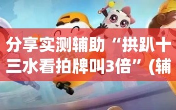 分享实测辅助“拱趴十三水看拍牌叫3倍”(辅助神器)开挂详细教程