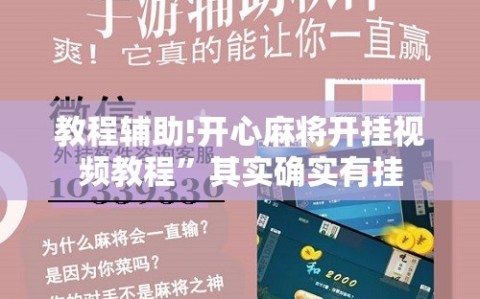 教程辅助!开心麻将开挂视频教程”其实确实有挂